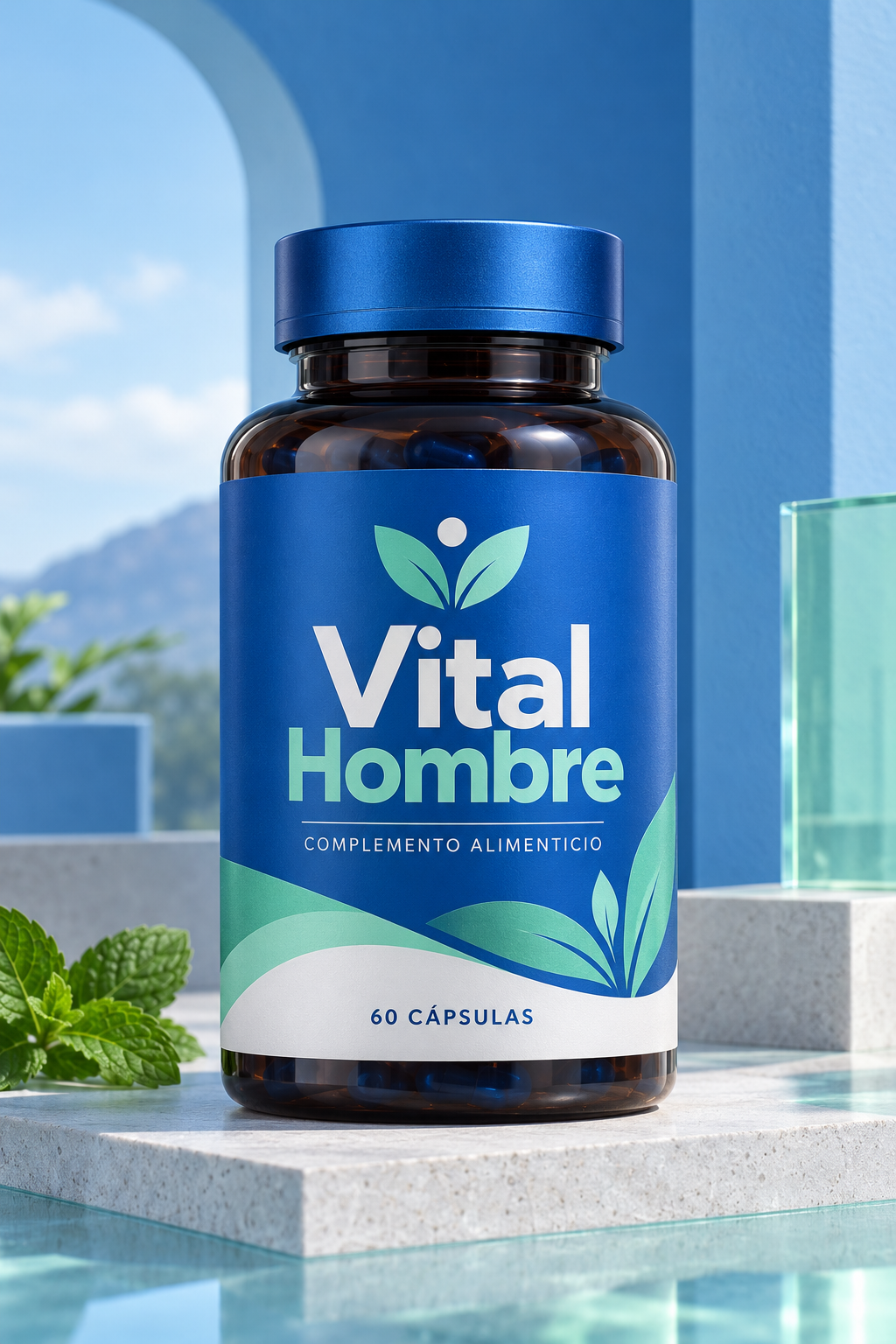 Frasco Vital Hombre, fórmula botánica de 60 cápsulas